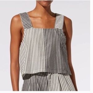 NWT! Solid & Striped The Leila Sleeveless Crop Top in Stripes Size Large